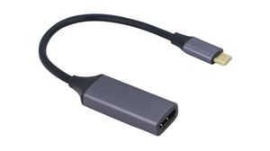 USB-adapter, USB-C-kontakt - HDMI-uttag, 3840 x 2160, Mörkgrå